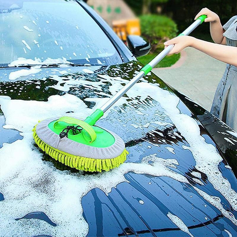 Premium Green Telescopic Chenille Car Wash Brush Mop
