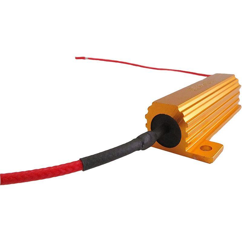 Premium 4 Pack 50W 6 Ohm LED Load Resistors with T-Taps