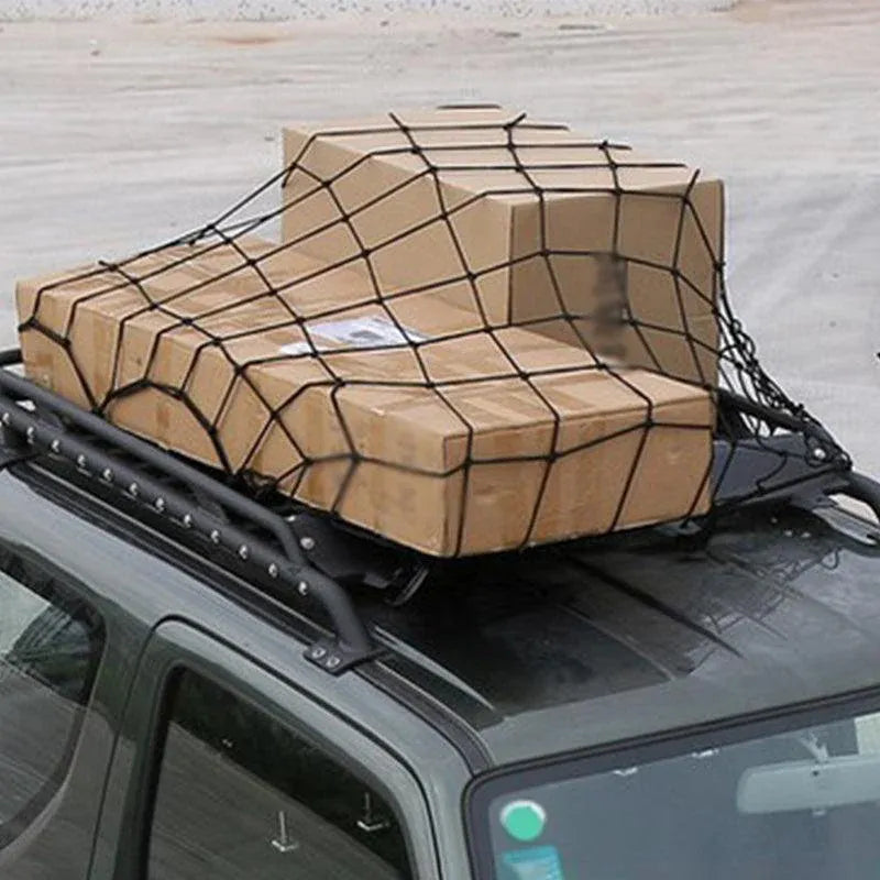 Premium Car Roof Cargo Bungee Net 120x90cm with 12 Hooks