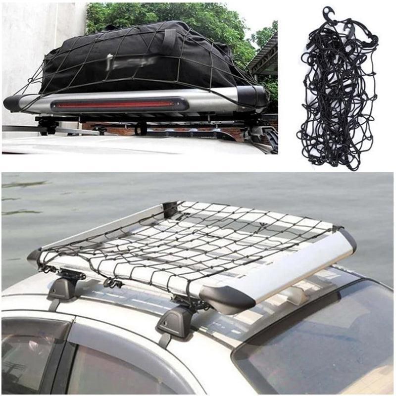 Premium Car Roof Cargo Bungee Net 120x90cm with 12 Hooks