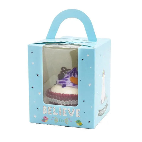 Premium Muffin Cake Boxes – Unicorn 50 Pack with Window & Handle