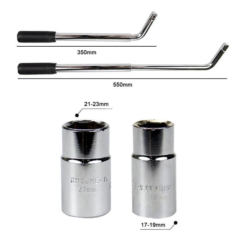 Premium Extendable Car Wheel Brace Lug Wrench with Sockets