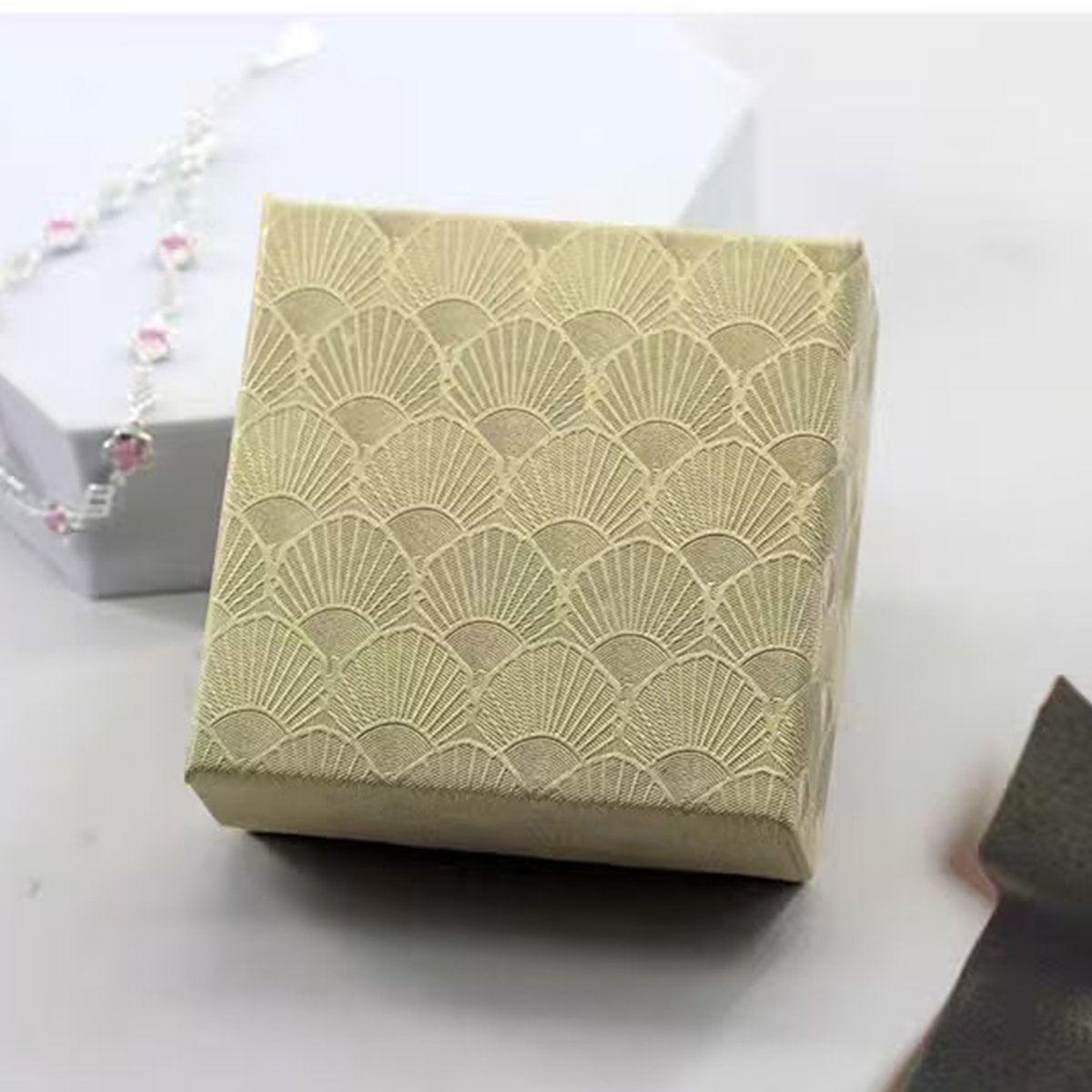 25X Jewelry Gift Boxes Shell Pattern 7.5CM Small GiftBox Empty Jewelry With Foam - Red - SuperSaverAU - view 4