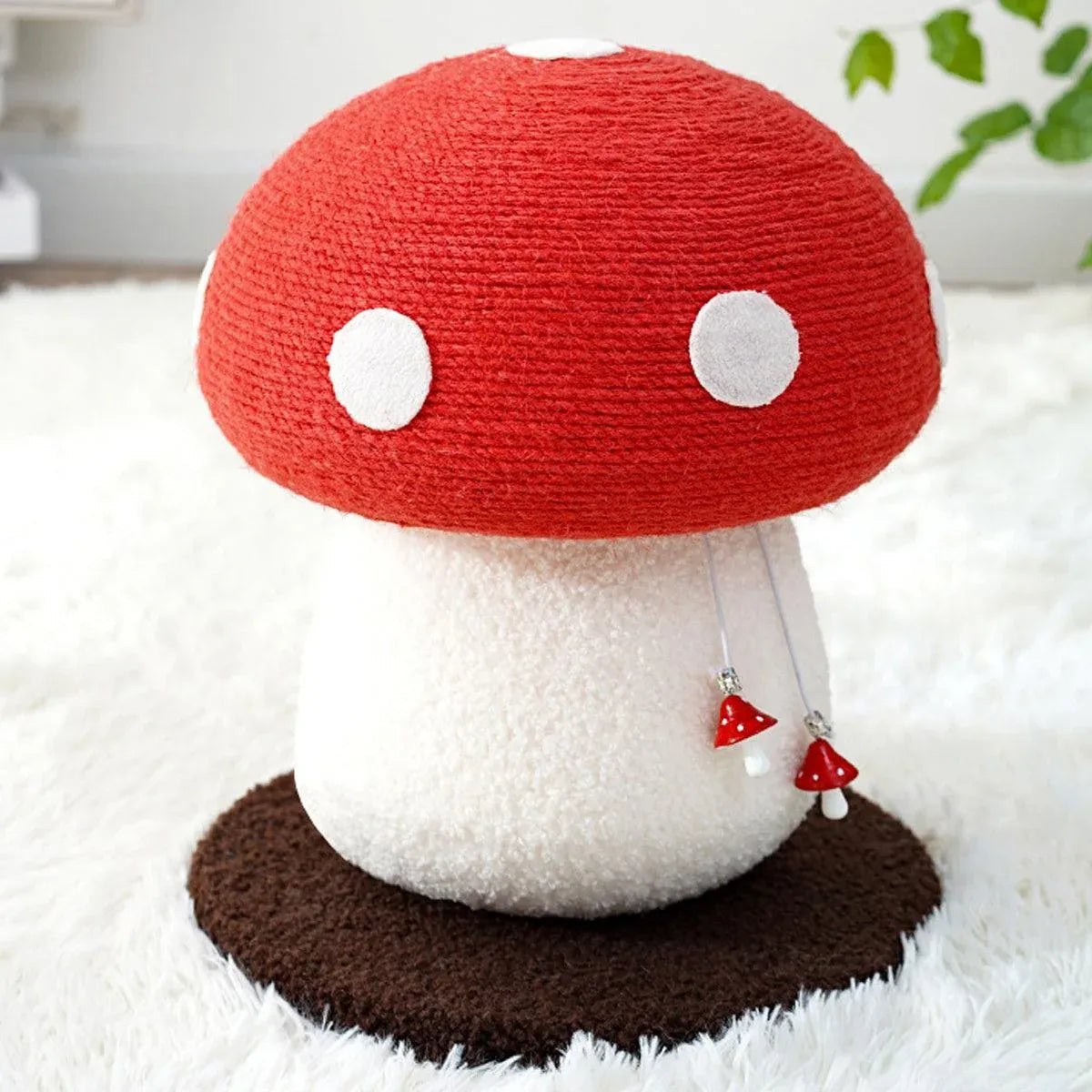Premium Red Mushroom Cat Climbing Frame with Sisal Scratcher