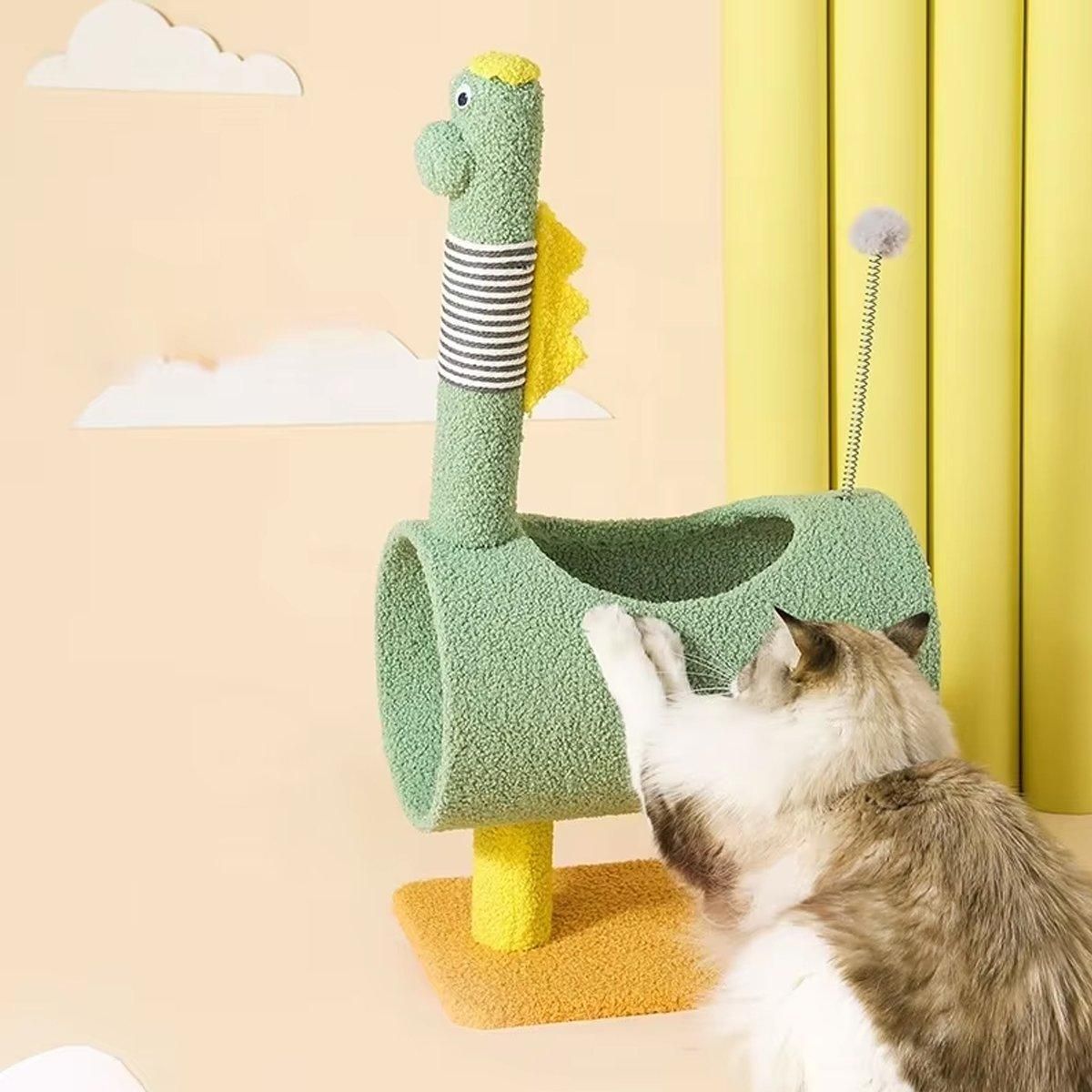 Premium Cat Climbing Frame with Sisal Scratching Post - Yellow