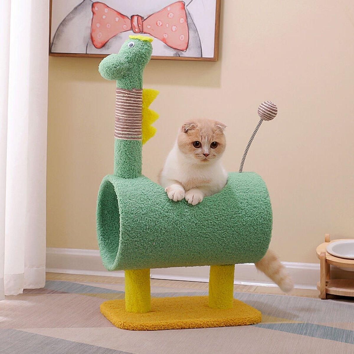 Premium Cat Climbing Frame with Sisal Scratching Post - Yellow