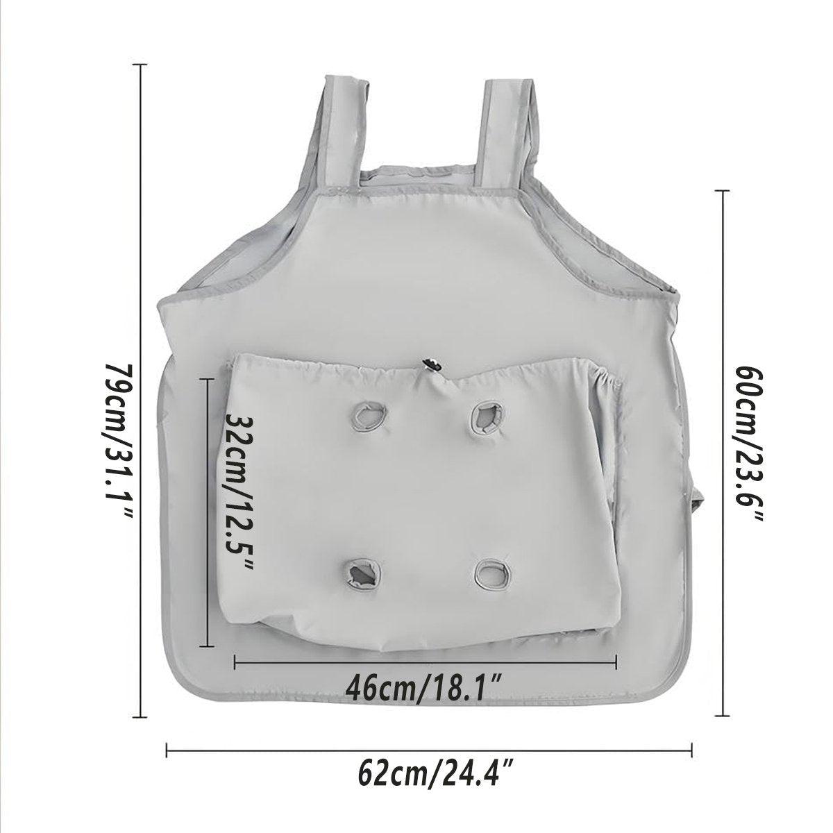 Pet Kangaroo Apron Carrier 31.1x24.4 inches, Soft Wool Plush, Hands-Free - SuperSaverAU - view 3