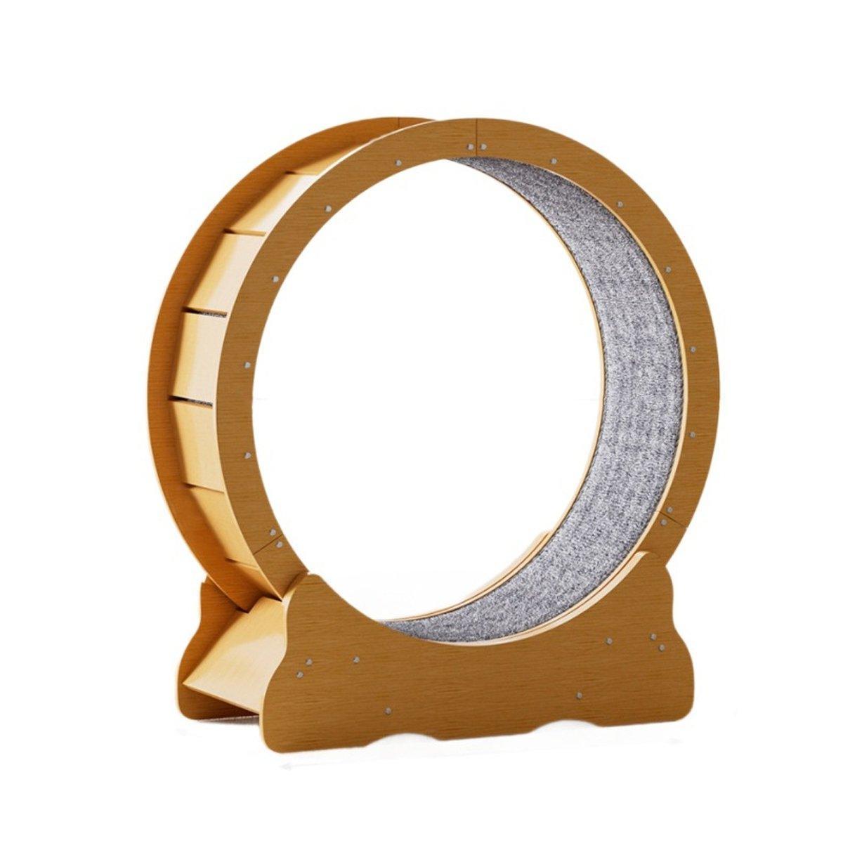 Premium Wooden Cat Exercise Wheel with Silent Roller