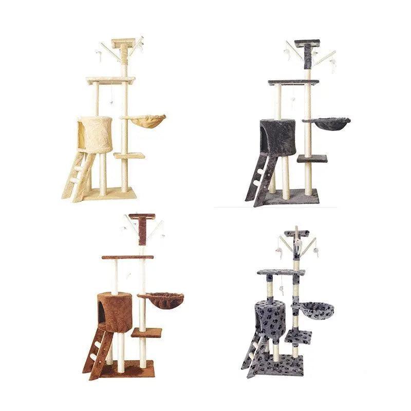 Cat Tree Scratching Post Gym House Condo Scratcher - 49cm x 35cm x 135cm - Grey - SuperSaverAU - view 2