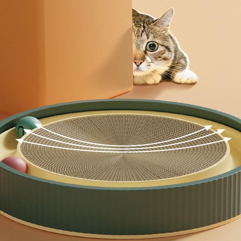 Premium Round Cat Scratcher Lounge Bed with Ball Track - Replacement Pad