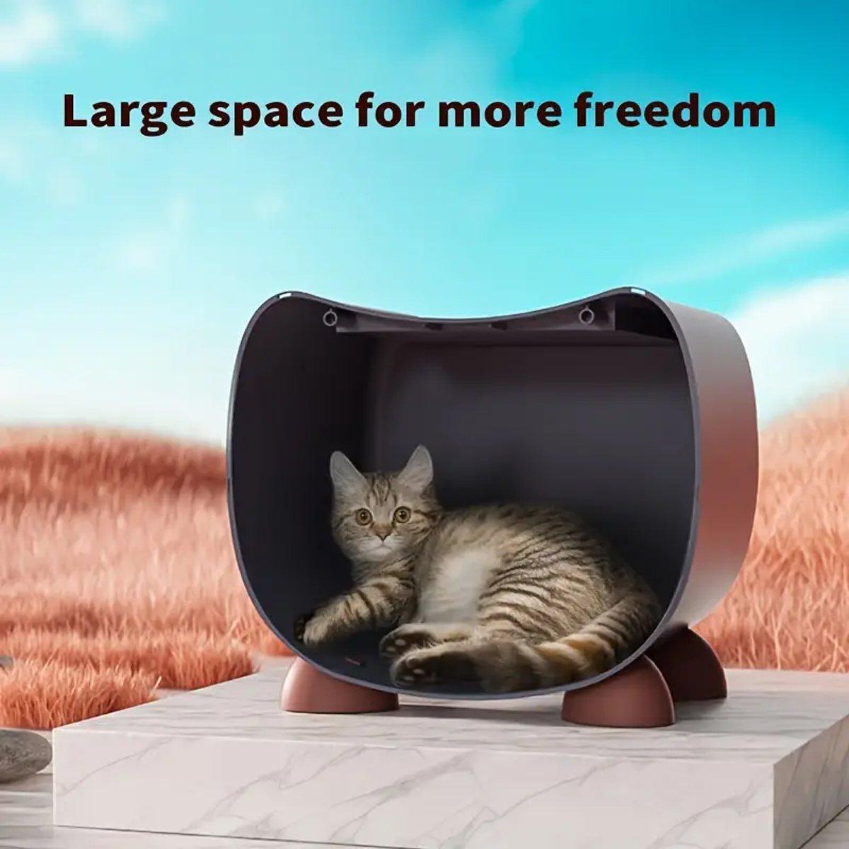 Semi-Enclosed Cat Bed - Waterproof, Cozy, 16.73 x 12.99 x 14.17 inches - Blue - SuperSaverAU - view 5