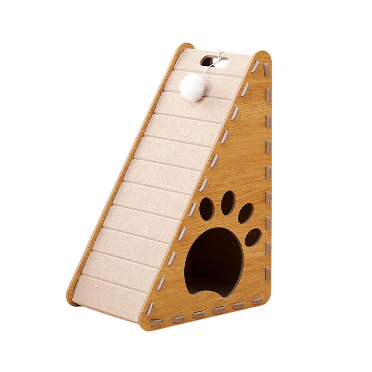 Triangle Cat Scratch Board - Felt Claw Pad, 40 × 60 × 30 cm, Durable, All-Season Use - SuperSaverAU - view 2