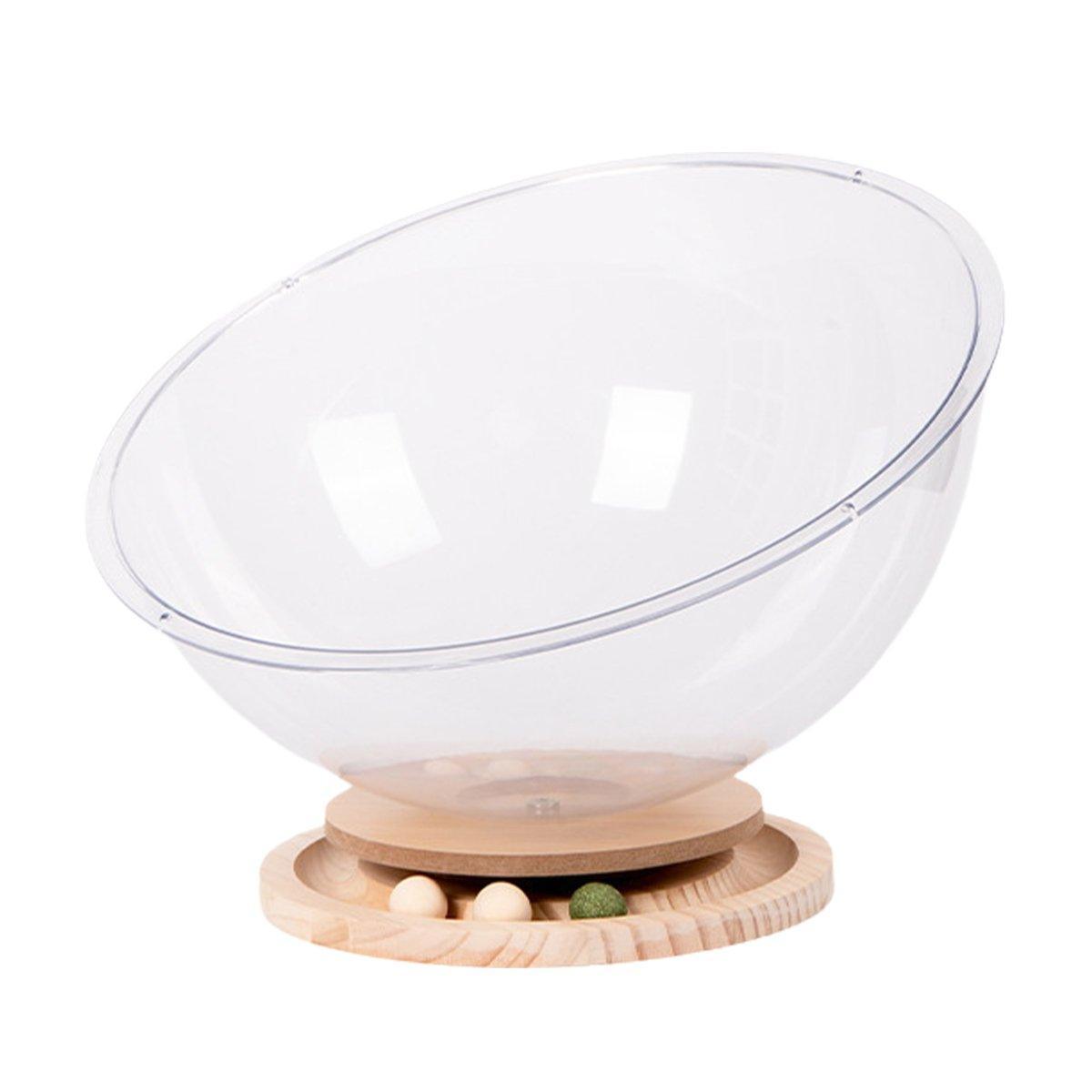 Acrylic Space Capsule Cat Bed - XL, Semi-Closed, Turntable Base, All-Season Use - SuperSaverAU - view 2