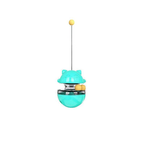 Premium Cat Treat Dispenser Toy with Adjustable Holes - Blue