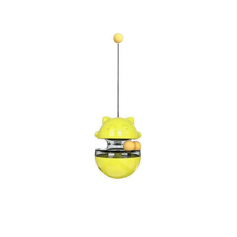 Premium Cat Treat Dispenser Toy with Adjustable Holes - Green