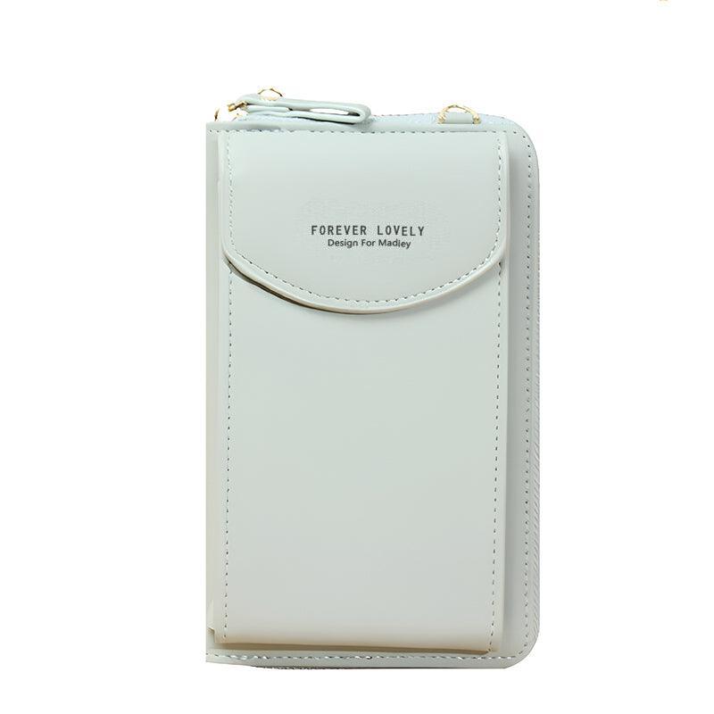 Premium Navy PU Leather Mobile Phone Crossbody Bag