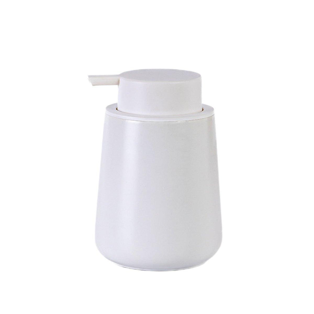 Premium Black 400ml Ceramic Soap Dispenser with Lotion Pump for Bathroom Vanity