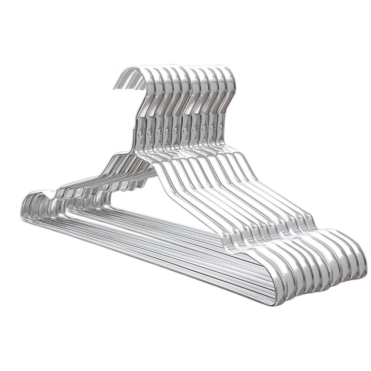 10PCS Metal Clothing Hangers Anti-slip Aluminium Alloy Drying Rack Coat Hanger - Champagne Gold - SuperSaverAU - view 5