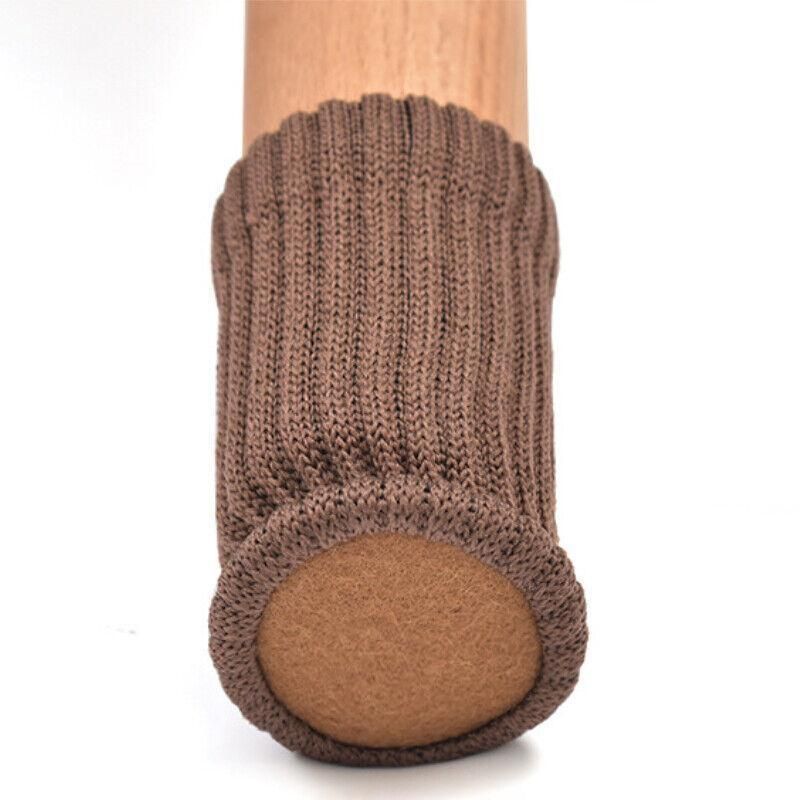 24Pcs Knitted Table Chair Leg Socks Sleeve Floor Protector Furniture Feet Covers - Black - SuperSaverAU - view 10