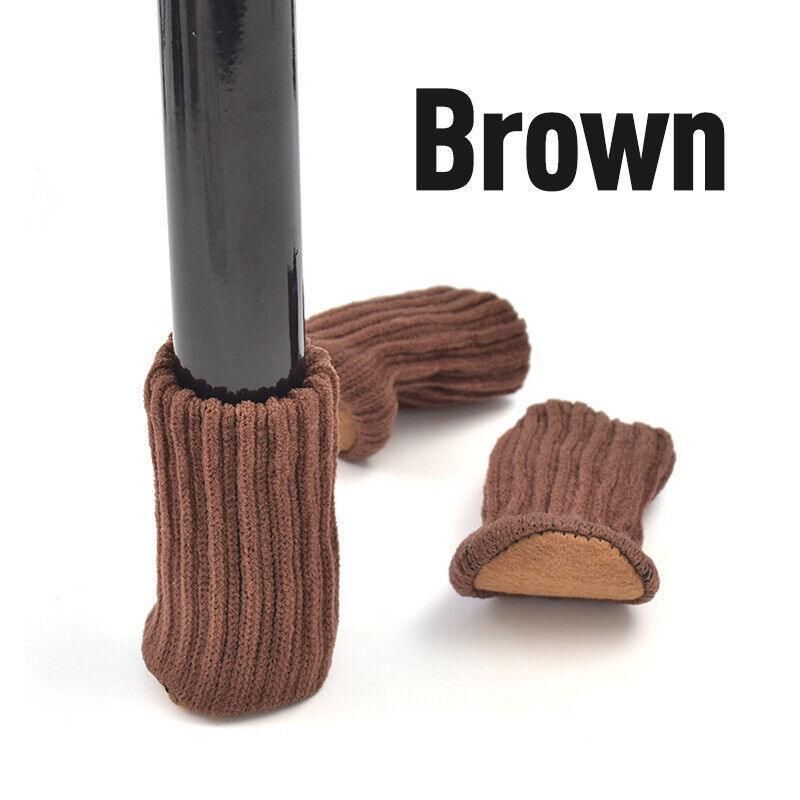 24Pcs Knitted Table Chair Leg Socks Sleeve Floor Protector Furniture Feet Covers - Black - SuperSaverAU - view 15