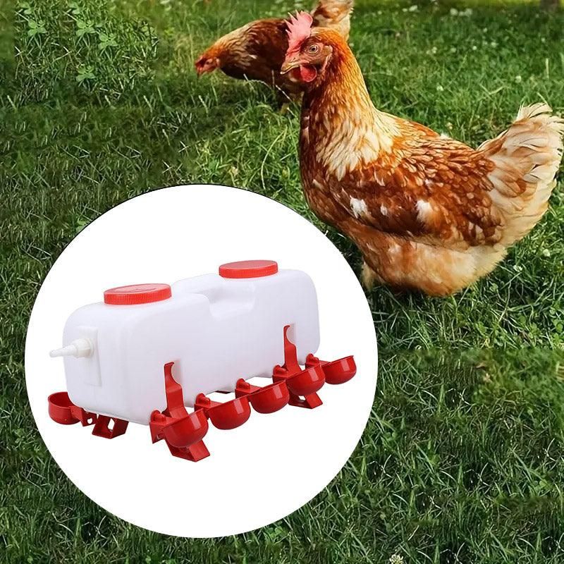 Premium 10L Automatic Poultry Waterer with 5 Drinking Cups