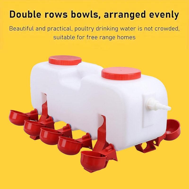 Premium 10L Automatic Poultry Waterer with 5 Drinking Cups