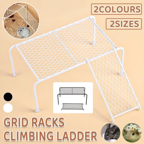 Rutin Chicken Grid Shelving - Metal Iron Elevated Platform, Small, Black - SuperSaverAU - view 1