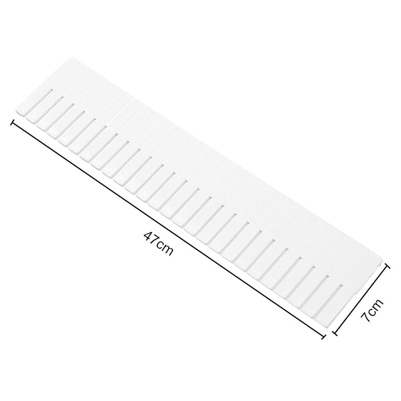 Adjustable Drawer Divider Organiser 24X Clapboard 47cm x 7cm Plastic - SuperSaverAU - view 2