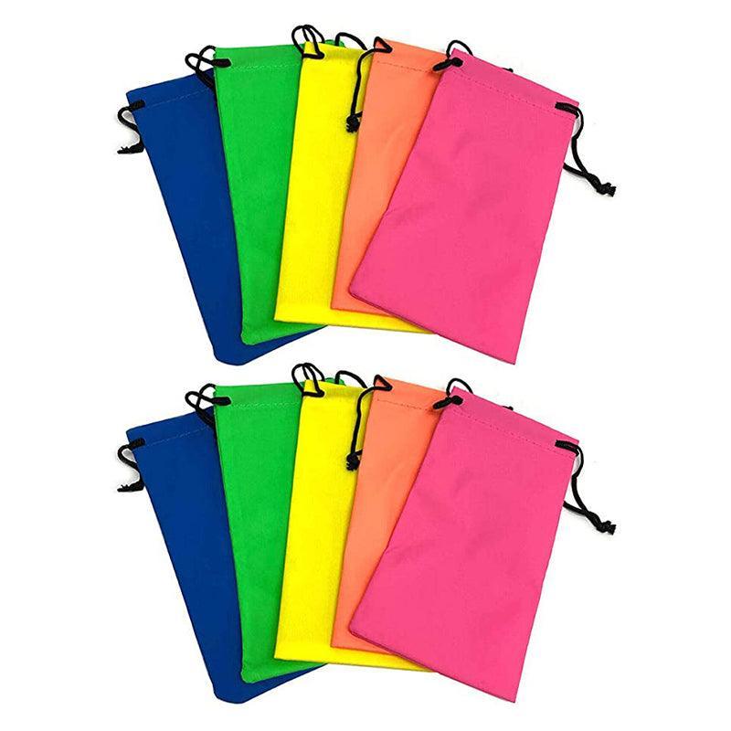 Premium 20 Pack Soft Eyeglasses Pouch and Cleaning Cloth Bags