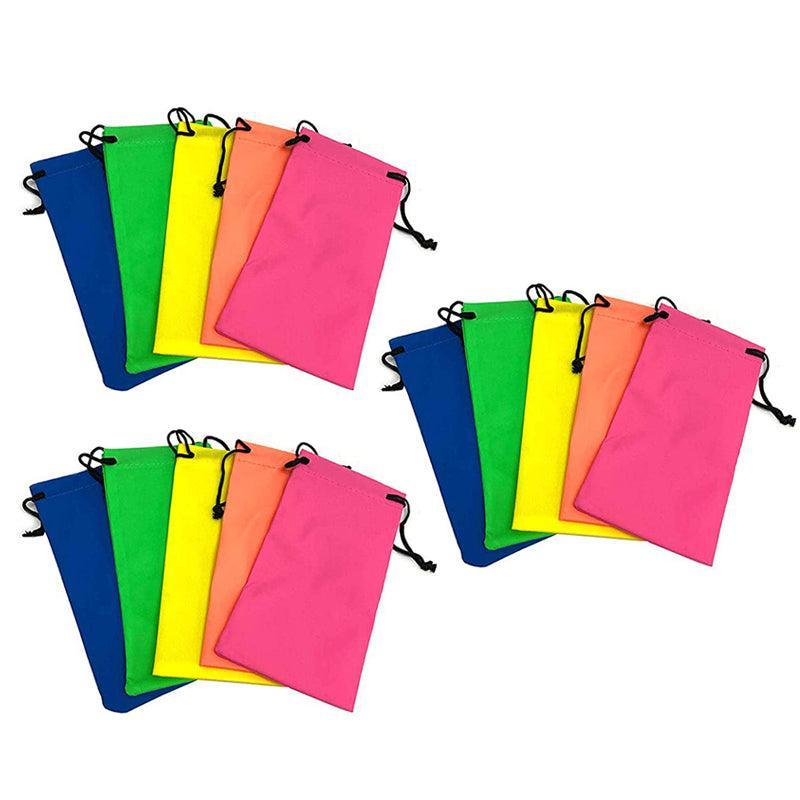 Premium 20 Pack Soft Eyeglasses Pouch and Cleaning Cloth Bags