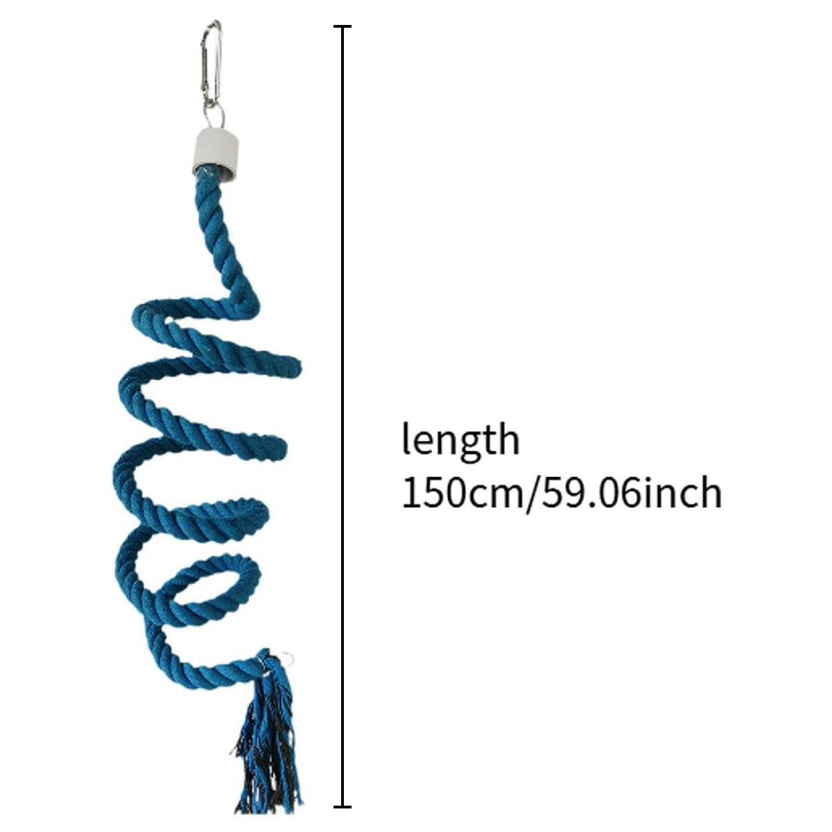 Premium Spiral Bird Climbing Rope Toy - Gradient Colour 150cm