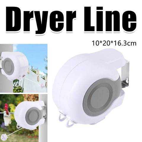 Premium Double Retractable Clothesline – 13m Wall Mounted