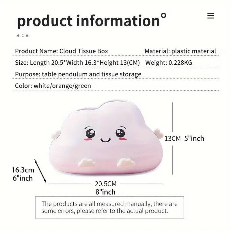 Premium Cloud-Shaped Plastic Tissue Box