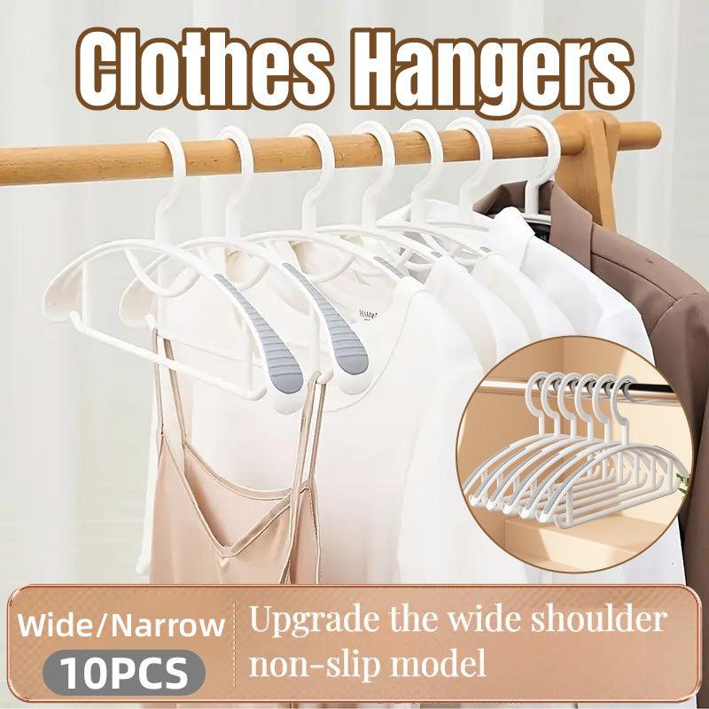 10PCS Plastic Half Round Non Slip Hangers Non Marking Drying Racks Home Use - Wide - SuperSaverAU - view 1