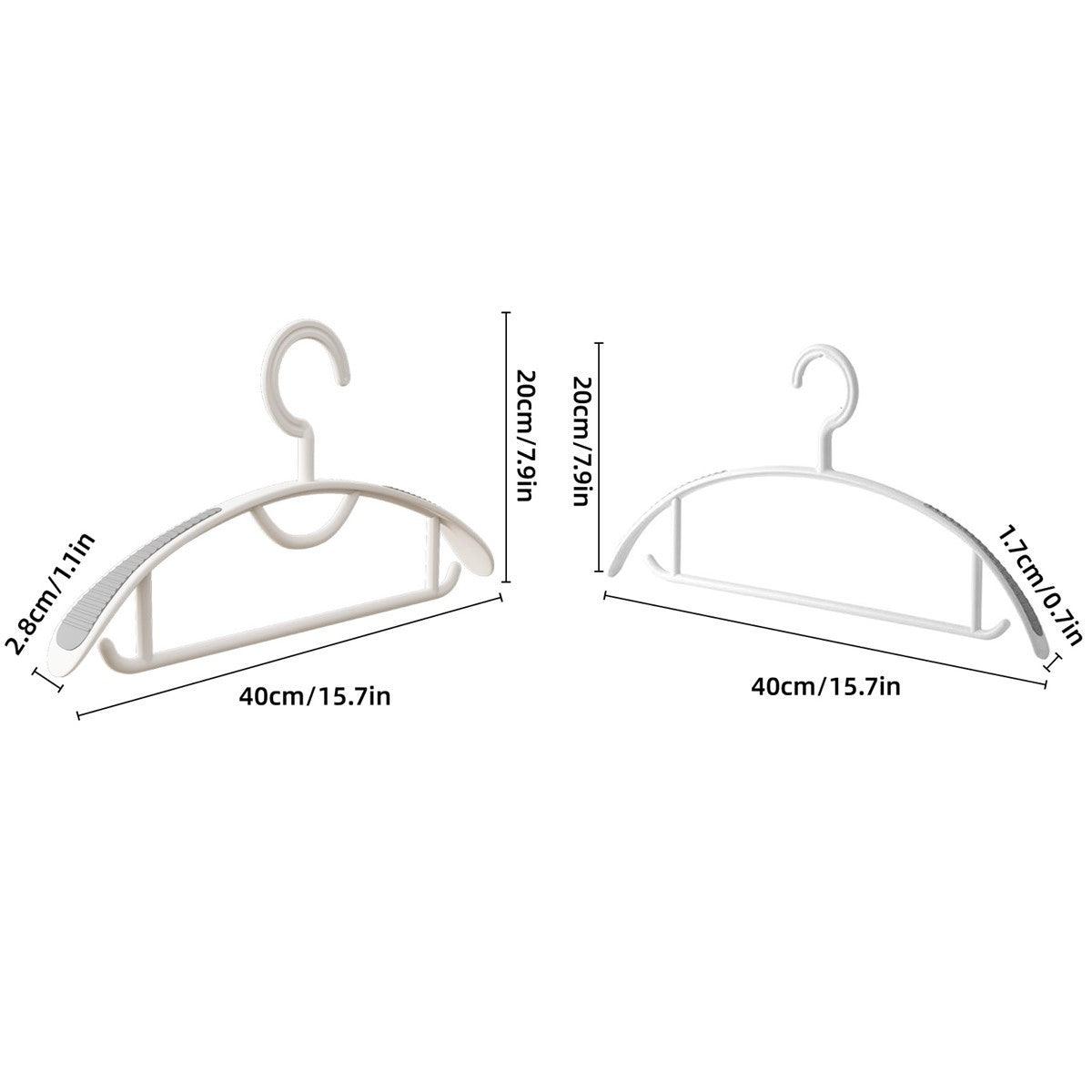 10PCS Plastic Half Round Non Slip Hangers Non Marking Drying Racks Home Use - Wide - SuperSaverAU - view 2