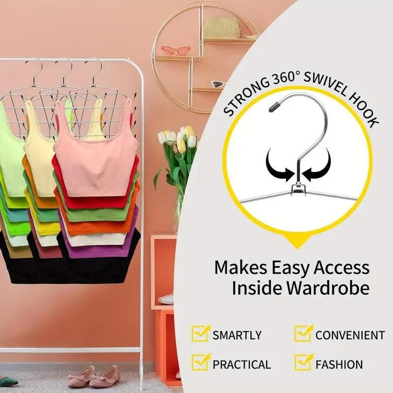 Premium 8-Tier Stainless Steel Clothes Hangers – 2 Pack
