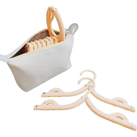 Premium Portable Folding Clothes Hangers – Yellow 8 Pack with Storage Bag