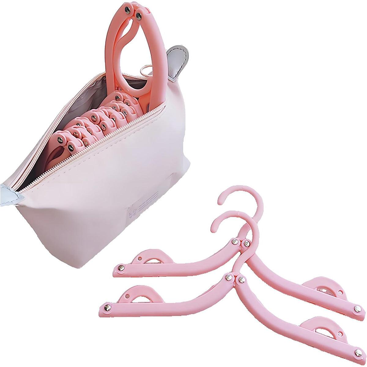 Premium Portable Folding Clothes Hangers – Yellow 8 Pack with Storage Bag