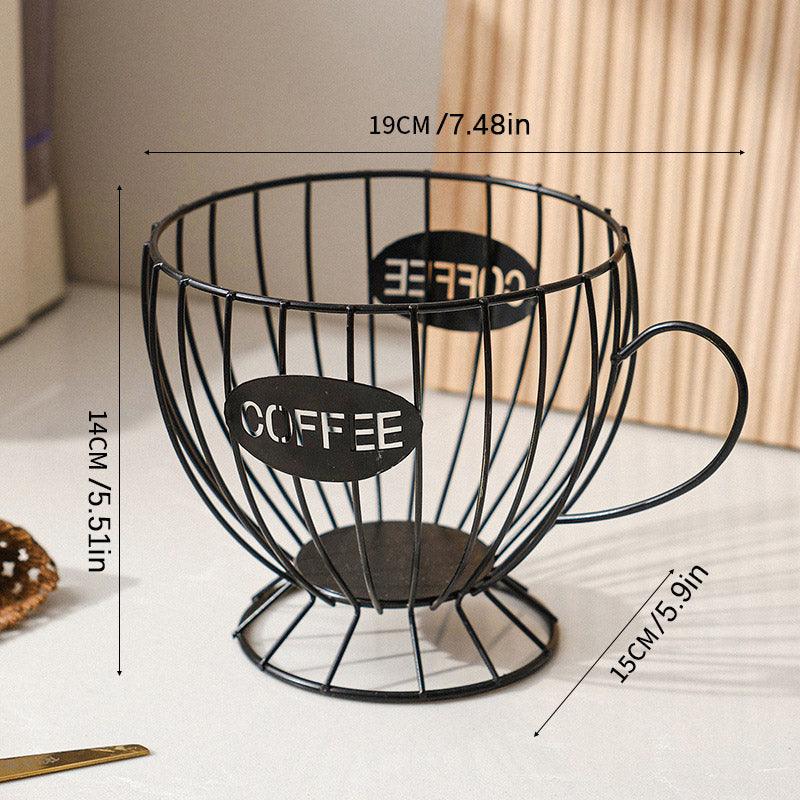Premium Metal Snack & Coffee Capsule Organiser – Black