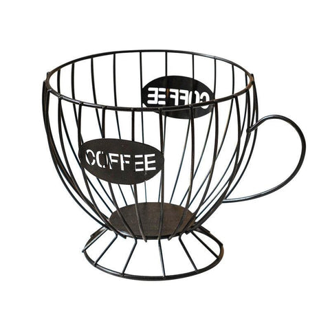 Premium Metal Snack & Coffee Capsule Organiser – Black