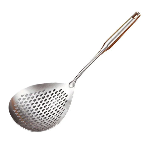 Premium 304 Stainless Steel Colander Strainer Spoon – Long Handle