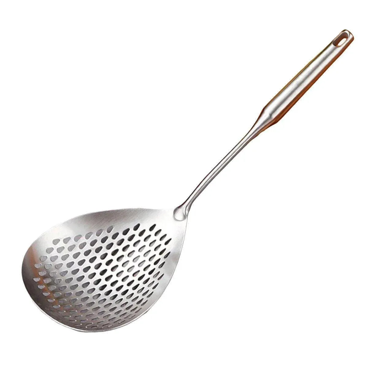 Premium 304 Stainless Steel Colander Strainer Spoon – Long Handle