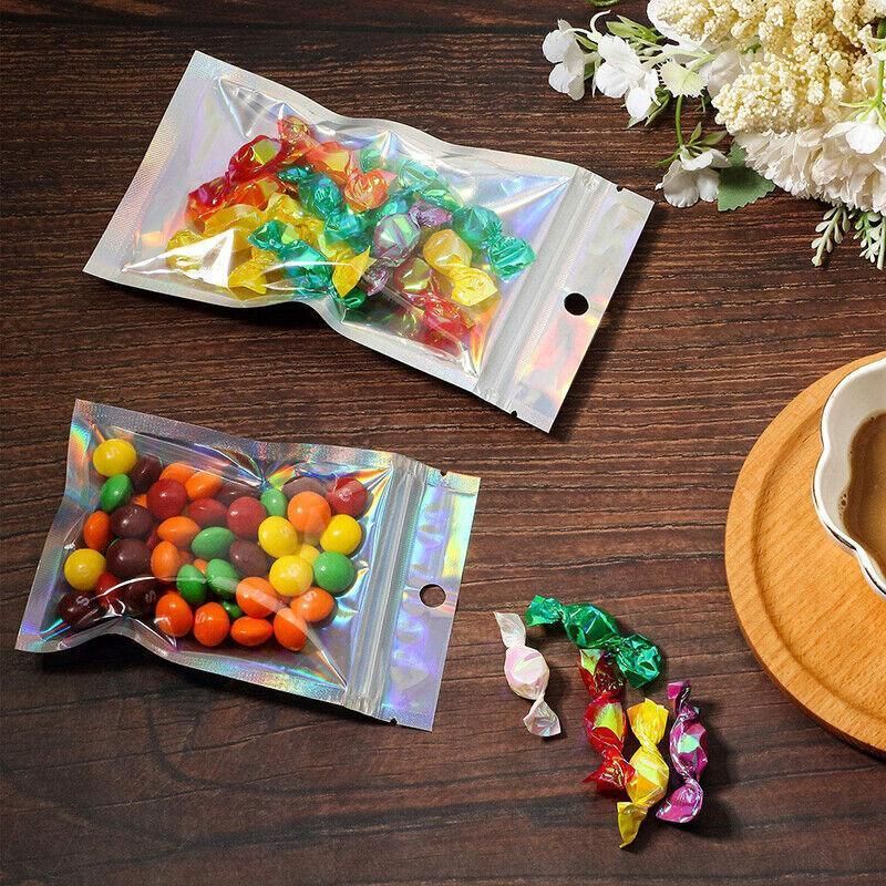 Premium Iridescent Resealable Zip Bags – 9 x 12cm, 200 Pack