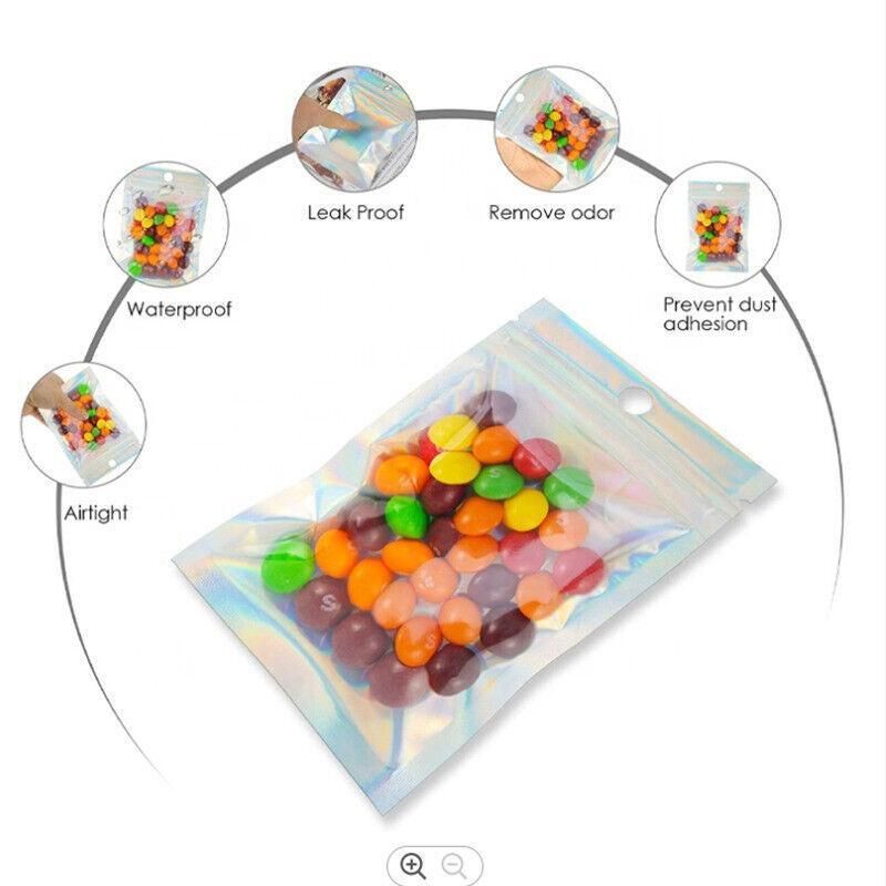 Premium Iridescent Resealable Zip Bags – 9 x 12cm, 200 Pack