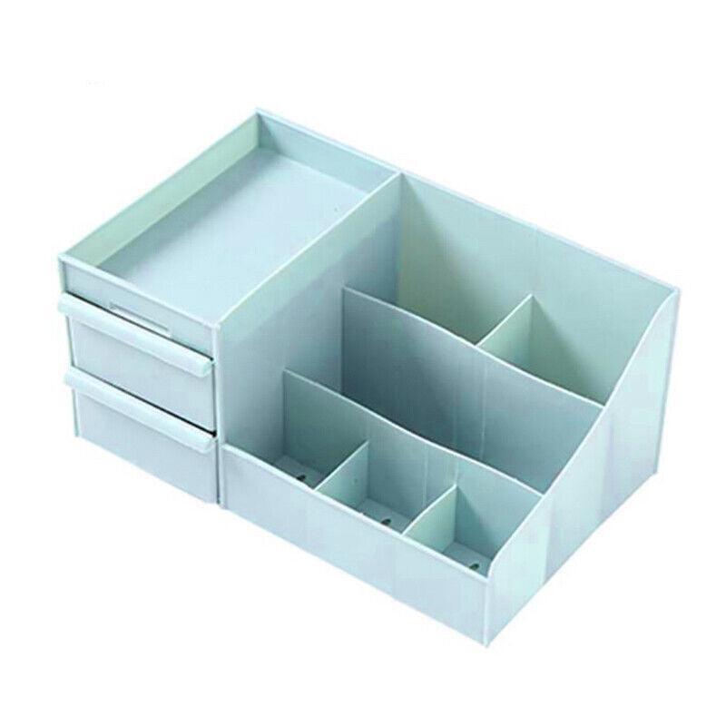 Premium Pink Cosmetic Makeup Organiser with Drawers and Open Storage Compartments