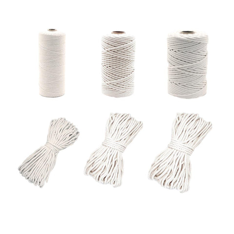 Natural Cotton Rope 6mm x 100m for Macrame, DIY Craft, and Home Décor - SuperSaverAU - view 1