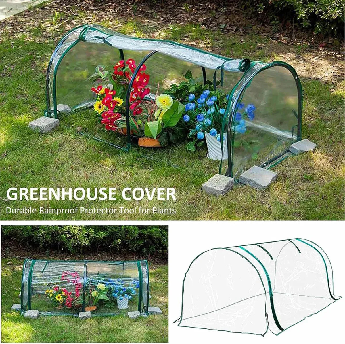 Premium PVC Greenhouse Replacement Cover – Transparent 130 x 60 x 50cm