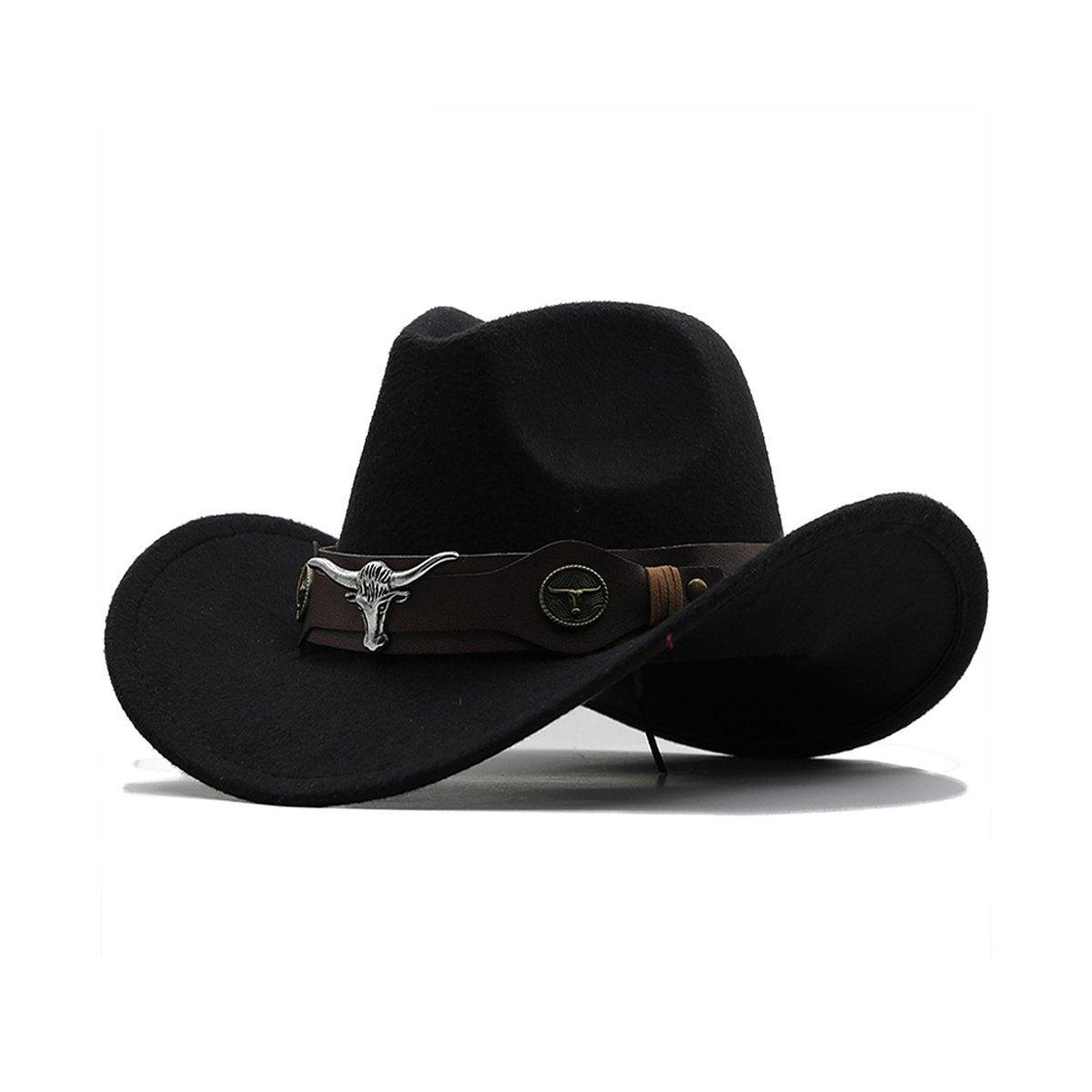 Rose Red Vintage Wool Felt Cowboy Hat for Men - Adjustable & Comfortable - SuperSaverAU - view 11