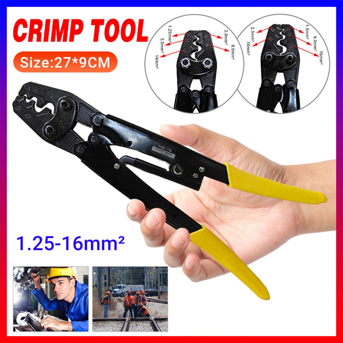 Premium Ratchet Wire Crimper Tool for Cable Lugs - 1.25-16mm²