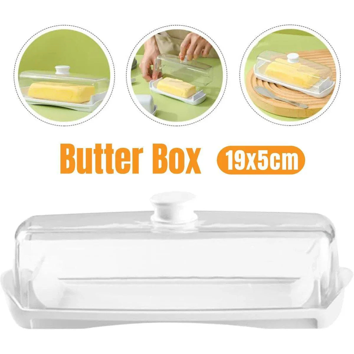 Premium Butter & Cheese Storage Box – Transparent Lid